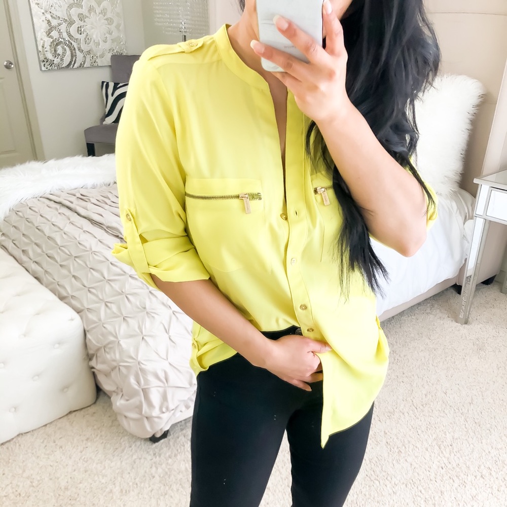 Calvin Klein utilitarian tunic blouse